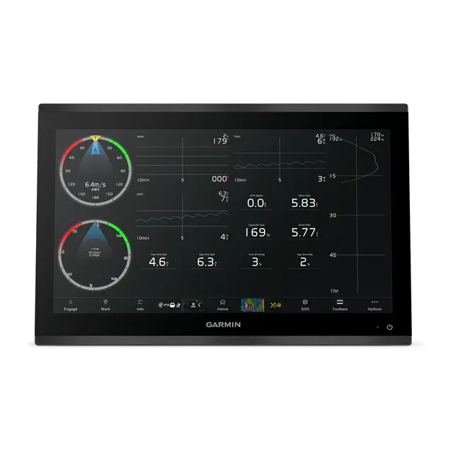 GARMIN GPSMAP 9019 Premium kartplotter 19" - 4K IPS Berøringsskjerm - BlueNet 