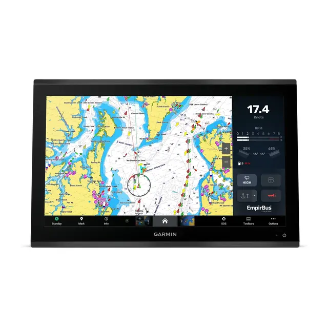 GARMIN GPSMAP 9022 Premium kartplotter 22" - 4K IPS Berøringsskjerm - BlueNet 