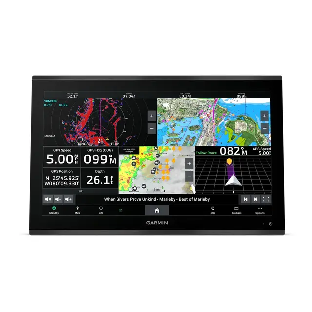 GARMIN GPSMAP 9022 Premium kartplotter 22" - 4K IPS Berøringsskjerm - BlueNet 