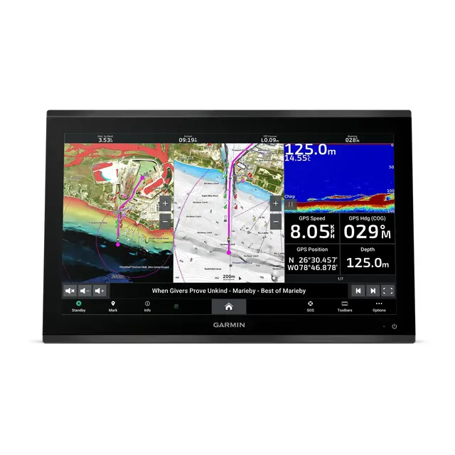 GARMIN GPSMAP 9022 Premium kartplotter 22" - 4K IPS Berøringsskjerm - BlueNet 