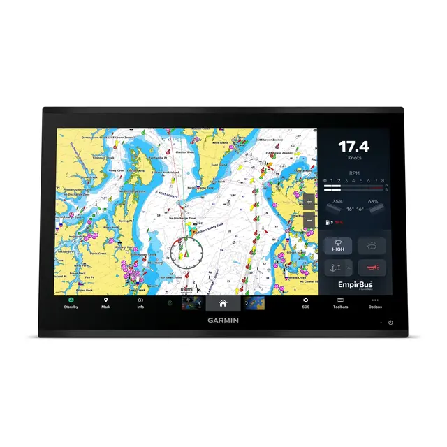 GARMIN GPSMAP 9024 Premium kartplotter 24" - 4K IPS Berøringsskjerm - BlueNet 