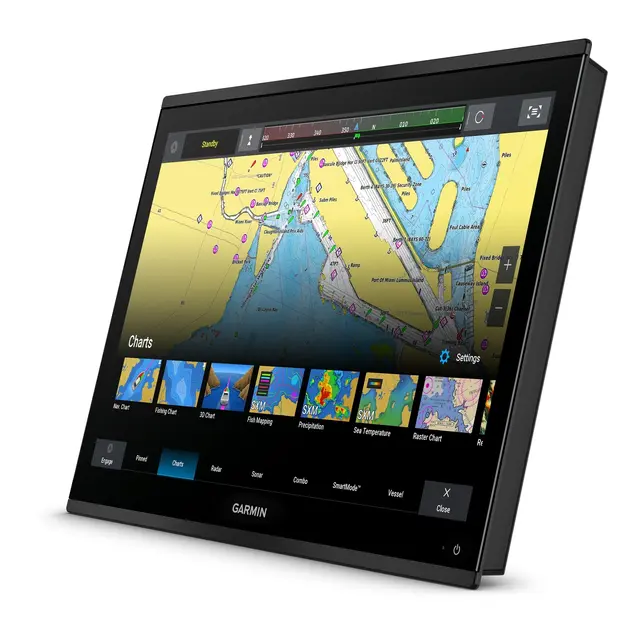 GARMIN GPSMAP 9024 Premium kartplotter 24" - 4K IPS Berøringsskjerm - BlueNet 
