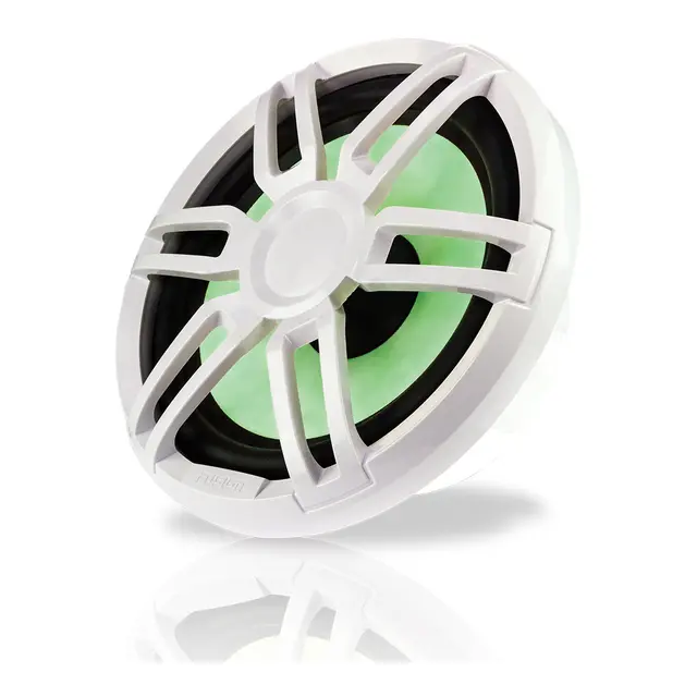 FUSION XS Series 10" subwoofer RGB LED IP65, 600W, hvit og grå sportsgrill 