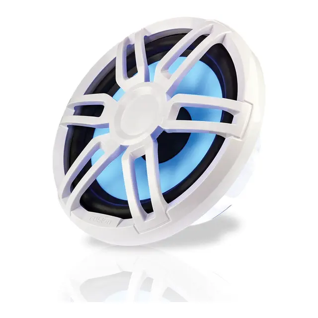 FUSION XS Series 10" subwoofer RGB LED IP65, 600W, hvit og grå sportsgrill 