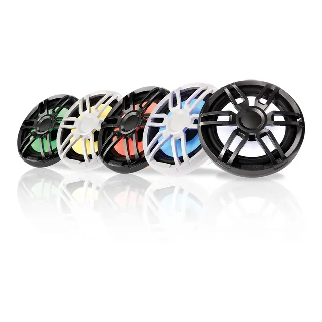 FUSION XS Series 10" subwoofer RGB LED IP65, 600W, hvit og grå sportsgrill 