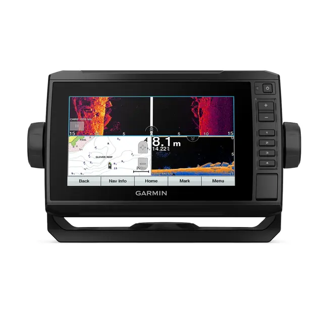 GARMIN ECHOMAP UHD 72sv Kartplotter 7" SideVü - inkl. GT56UHD-TM-svinger 