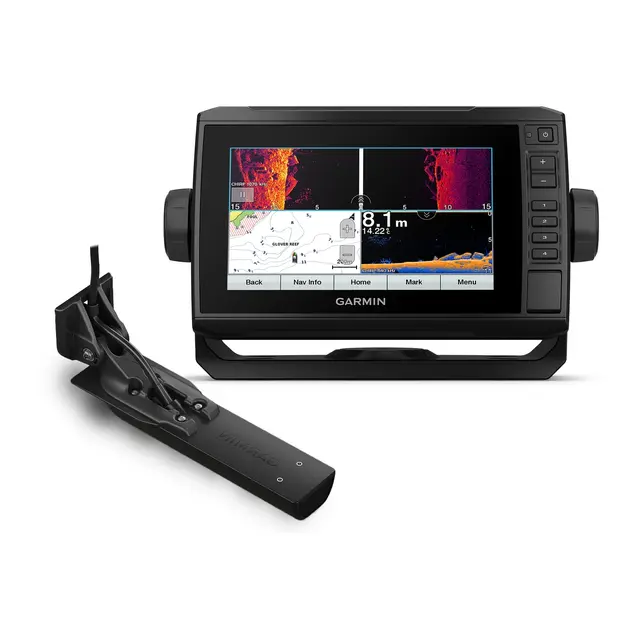 GARMIN ECHOMAP UHD 72sv Kartplotter 7" SideVü - inkl. GT56UHD-TM-svinger 