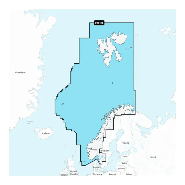 GARMIN Navionics+ Sjøkart - L NSEU649L: Norge inkl. Svalbard 