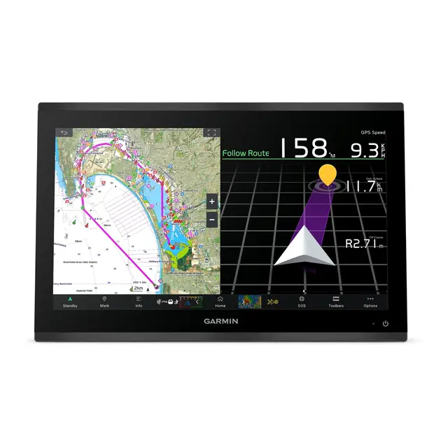 GARMIN GPSMAP 9019 Premium kartplotter 19" - 4K IPS Berøringsskjerm - BlueNet 