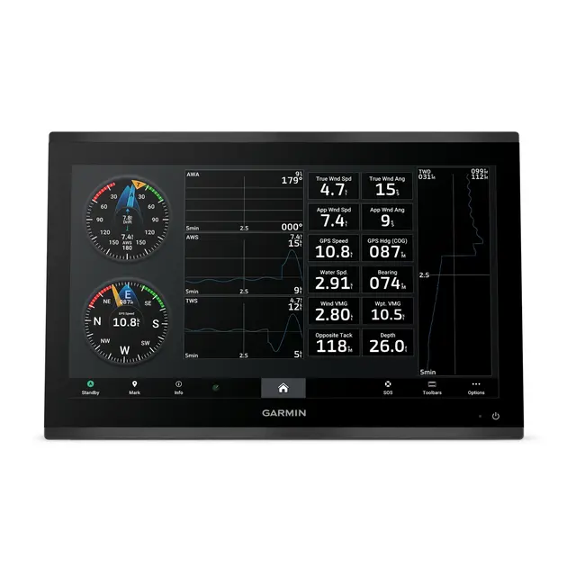 GARMIN GPSMAP 9019 Premium kartplotter 19" - 4K IPS Berøringsskjerm - BlueNet 