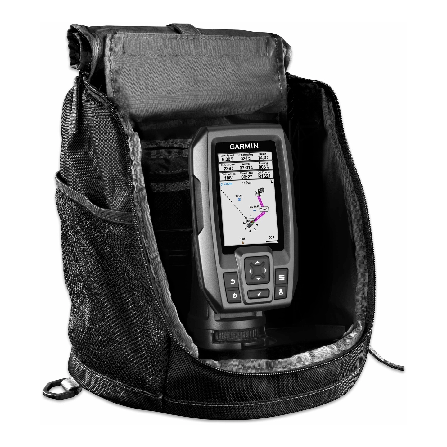 GARMIN Striker 4 Ekkolodd Isfiskepakke 4" 200W farge ekkolodd m/bæreveske