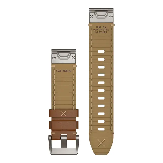 GARMIN QuickFit 22-klokkerem Italiensk vacchetta-skinn 