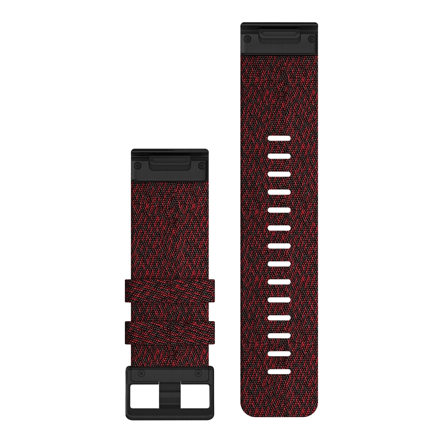 GARMIN Quickfit® 26-klokkerem Sammenflettet rød og sort nylon