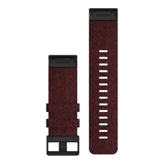 GARMIN Quickfit&#174; 26-klokkerem Sammenflettet r&#248;d og sort nylon