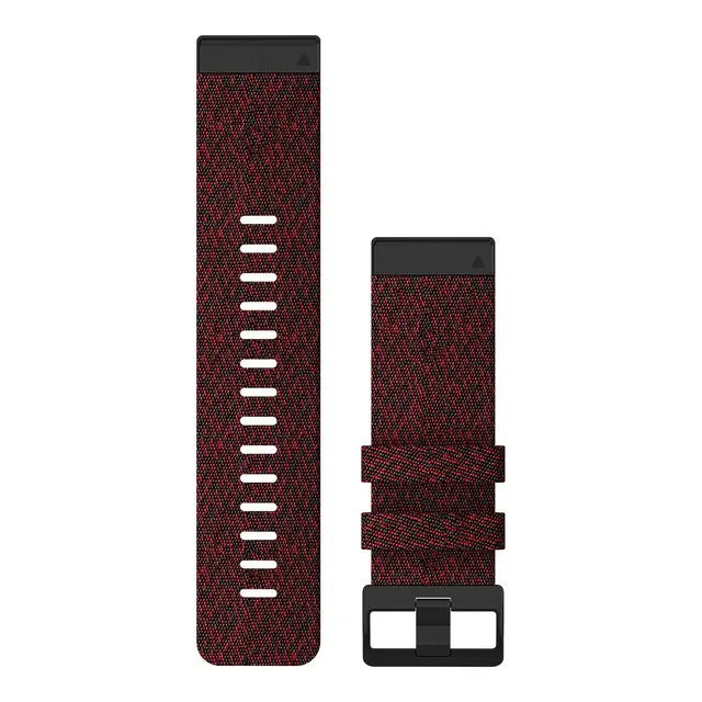 GARMIN Quickfit® 26-klokkerem Sammenflettet rød og sort nylon 