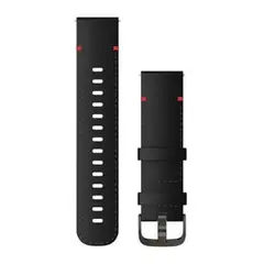 GARMIN klokke - hurtigutl&#248;sningsremmer Sort skinn m/ skifergr&#229; anordning-22 mm,