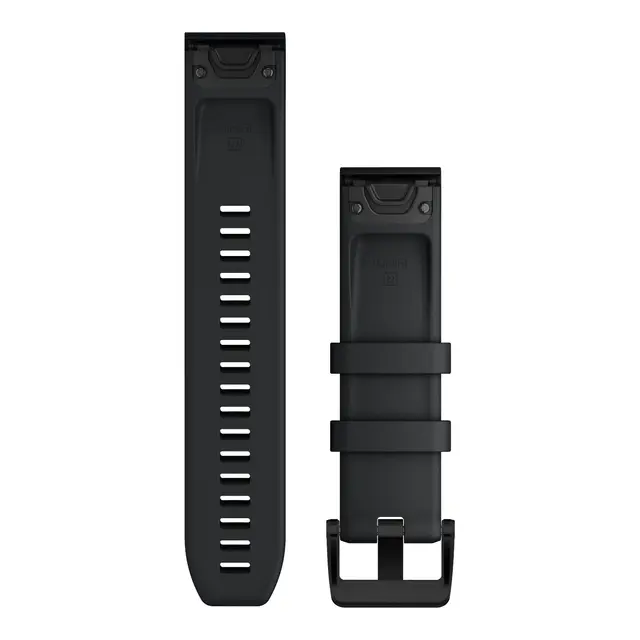 GARMIN QuickFit 22-klokkerem sort med anordning i sort rustfritt stål 
