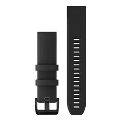 GARMIN QuickFit 22-klokkerem sort med anordning i sort rustfritt st&#229;l