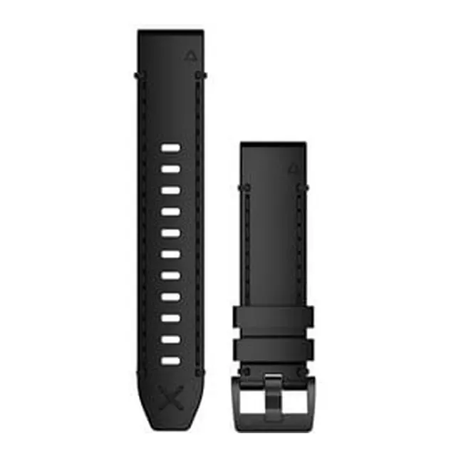 GARMIN QuickFit 22 klokkerem sort Horween® ekte skinn 