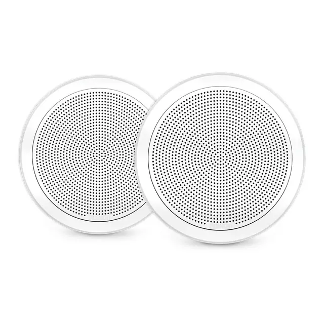 FUSION FM Series høyttalere, 6,5" 120 W rund lavprofil - hvit (par) 