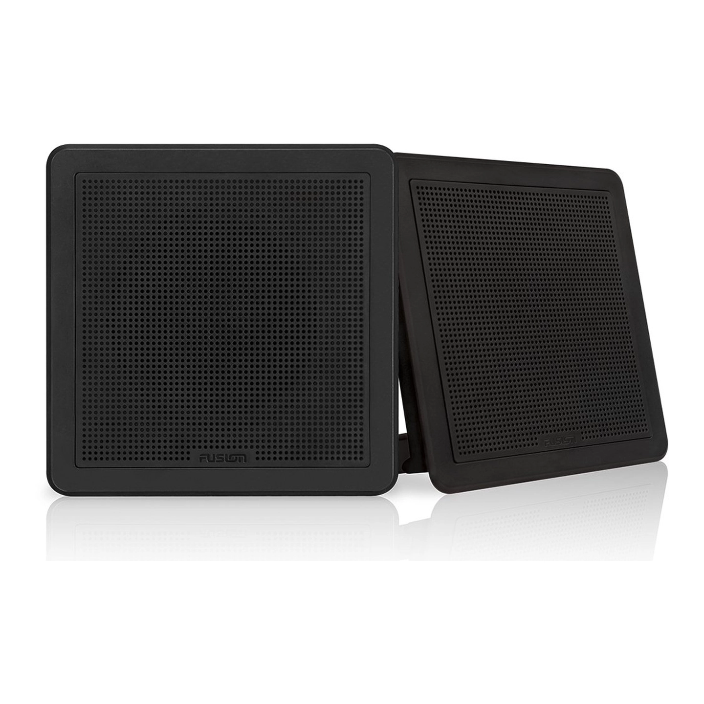 FUSION FM Series høyttalere, 6,5" 120 W kvadratisk lavprofil - sort (par)