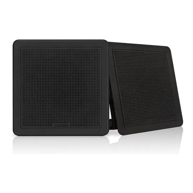 FUSION FM Series høyttalere, 6,5" 120 W kvadratisk lavprofil - sort (par) 