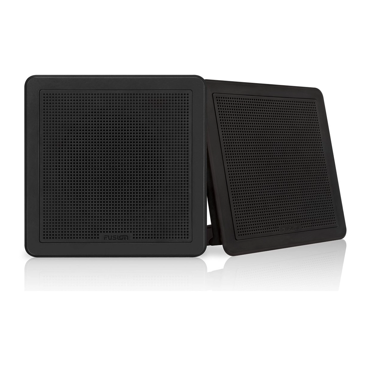 FUSION FM Series høyttalere, 7,7" 200 W kvadratisk lavprofil - sort (par)