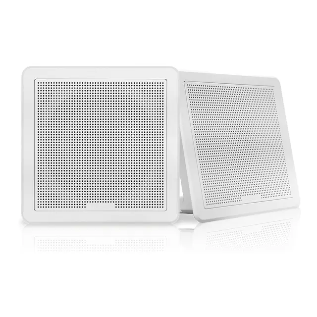 FUSION FM Series høyttalere, 7,7" 200 W kvadratisk lavprofil - hvit (par) 