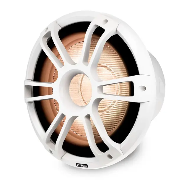 FUSION Signature Series 3 - 12" Sub 1400W hvit maritim subwoofer med CRGBW 