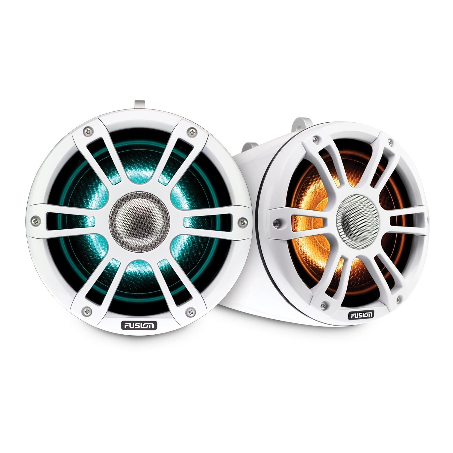 FUSION Signature 3 - 6,5" / 230W  CRGBW hvite marine Wake-tower høyttalere