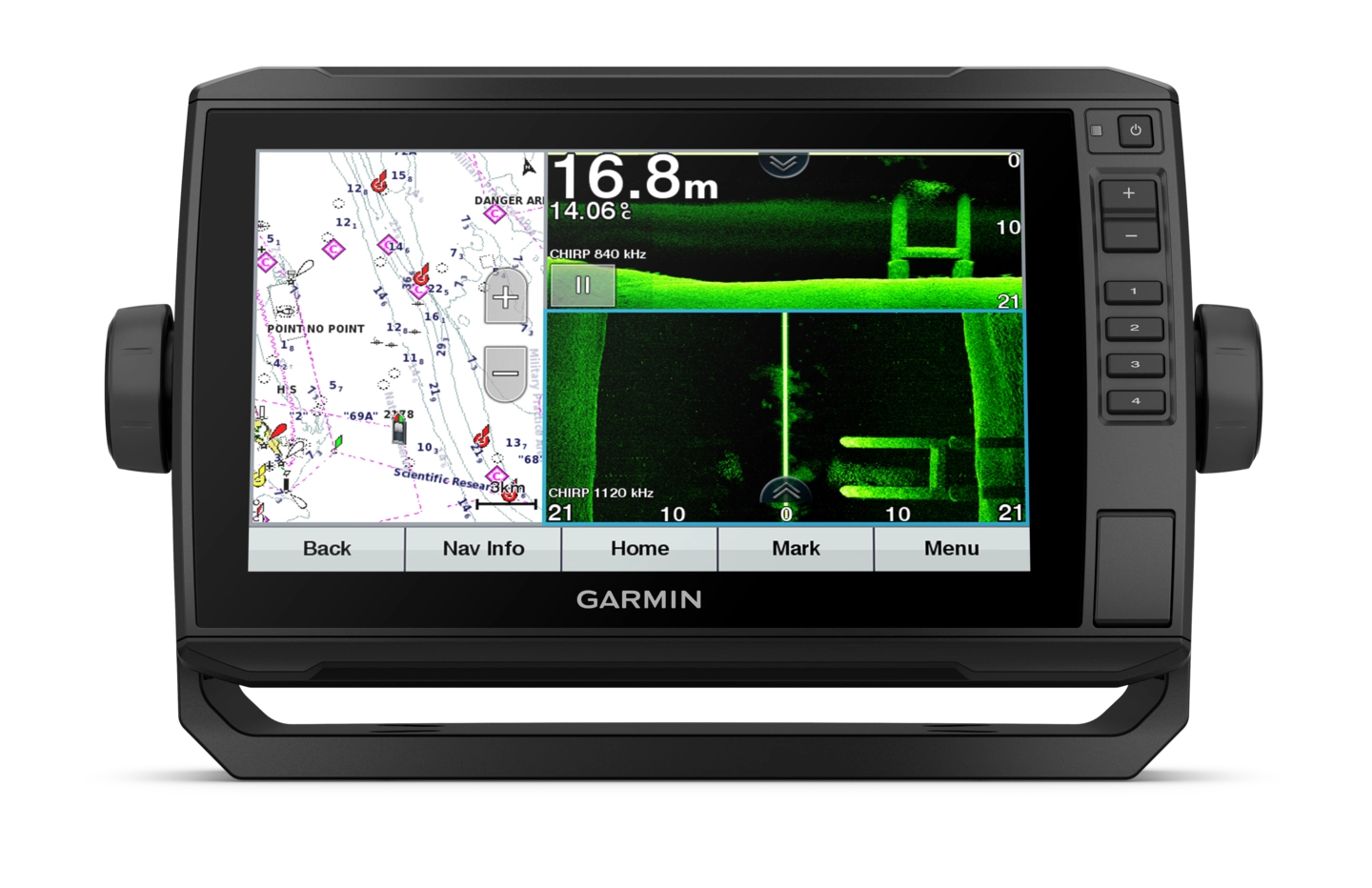 GARMIN ECHOMAP UHD 92sv Kartplotter 9" - ClearVü- og SideVü - u/svinger
