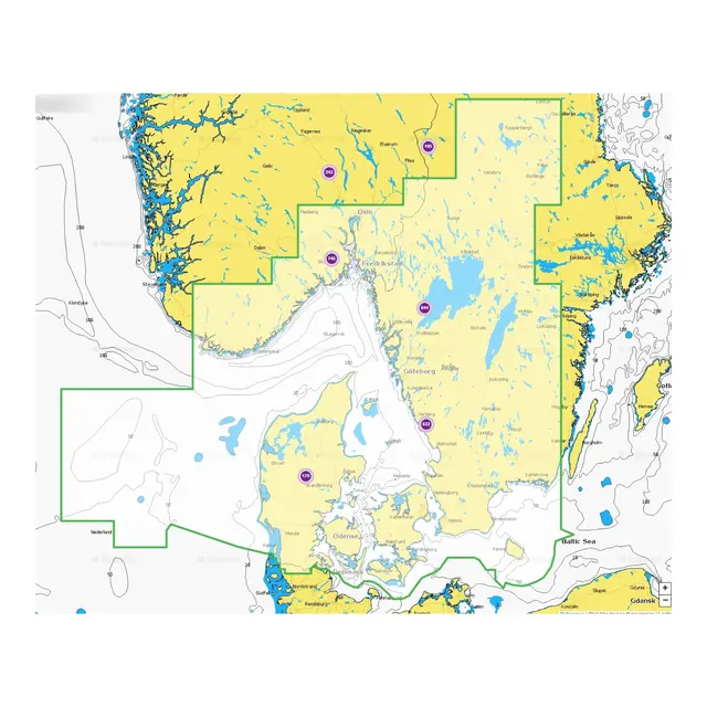 NAVIONICS+ Sjøkart for kartplottere NAEU042R: Oslo - Flekkefjord - Ystad 
