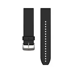 GARMIN QuickFit 22-klokkerem sort/s&#248;lvfarget silikon - classic