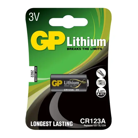 GP&#160;Pro Lithiumbatteri, CR123A 1 stk