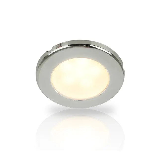 HELLA MARINE EuroLED 75 Downlight 12V Varmhvit lys / polert stålring 316 
