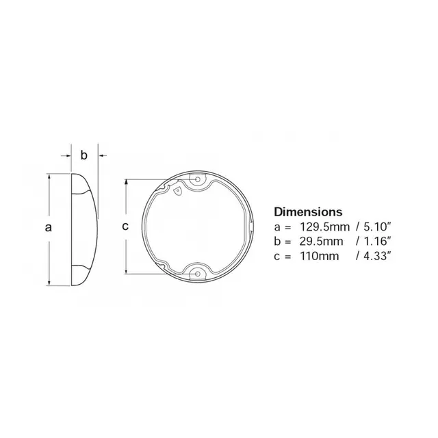 HELLA MARINE EuroLED 130 Touch Hvit + rødt nattlys / Hvit ramme 