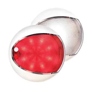 HELLA MARINE EuroLED 130 Touch Hvit + r&#248;dt nattlys / Hvit ramme