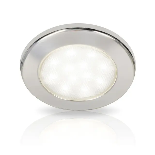 HELLA MARINE EuroLED 115 Downlight Varmhvit lys / Polert stålring 316 