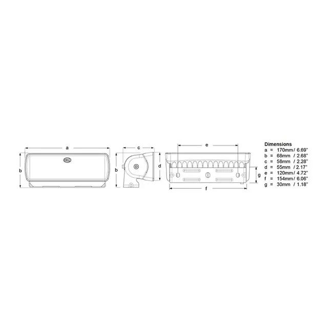HELLA MARINE Dekkslys Sea Hawk XLR 1300 lumen - Hvit 