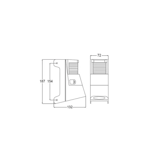 HELLA MARINE Dekkslys/topplanterne 8505 Sort - 2NM - for mastmontering 