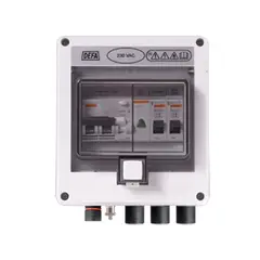 DEFA El-Sentral 230V Plug-in - type 2 2 inntak - 3 uttak (plug-in) m/bryter