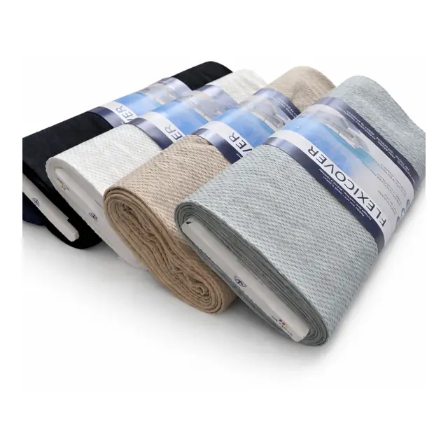 Elastisk Pute-/Møbeltrekk - Mud/ Gray L: 5m , B: 45-75 cm - i sømløs tubeform 