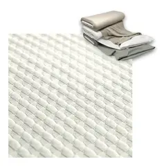 Elastisk Pute-/Møbeltrekk - Offwhite L: 5m , B: 45-75 cm - i sømløs tubeform