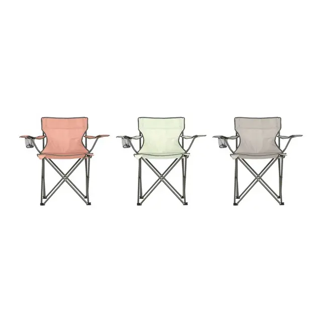 Campingstol m/koppholder 85x52x41cm - ass farger. 