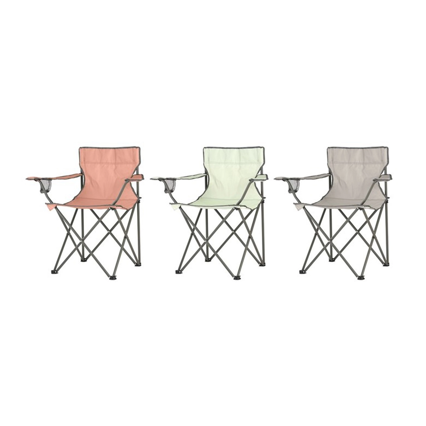 Campingstol m/koppholder 85x52x41cm - ass farger.
