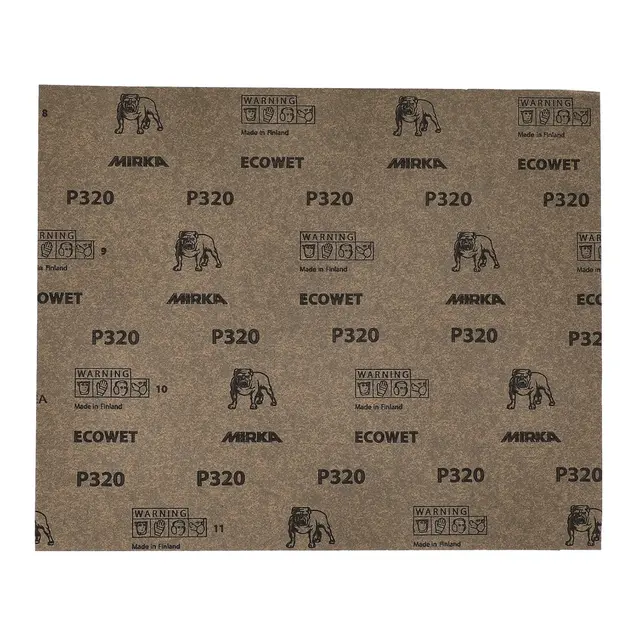MIRKA EcoWet - Våtslipepapir K1500 - 230x280mm - 50/pkn. 