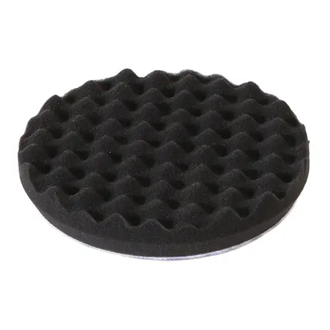 MIRKA Polerpute Svamp Pro Sort - &#216;150mm 2 stk - Sort Vaffelm&#248;nster