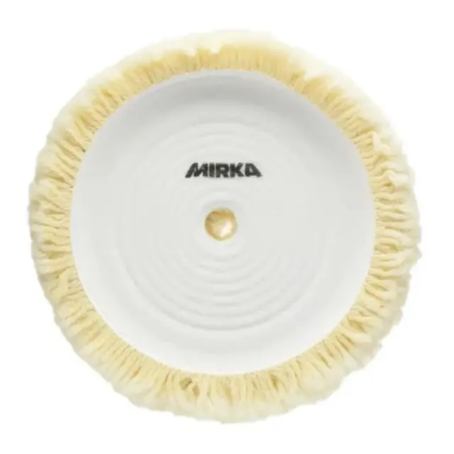 MIRKA Polerpute Twisted Wool -180mm for bakplate m/borrelås 