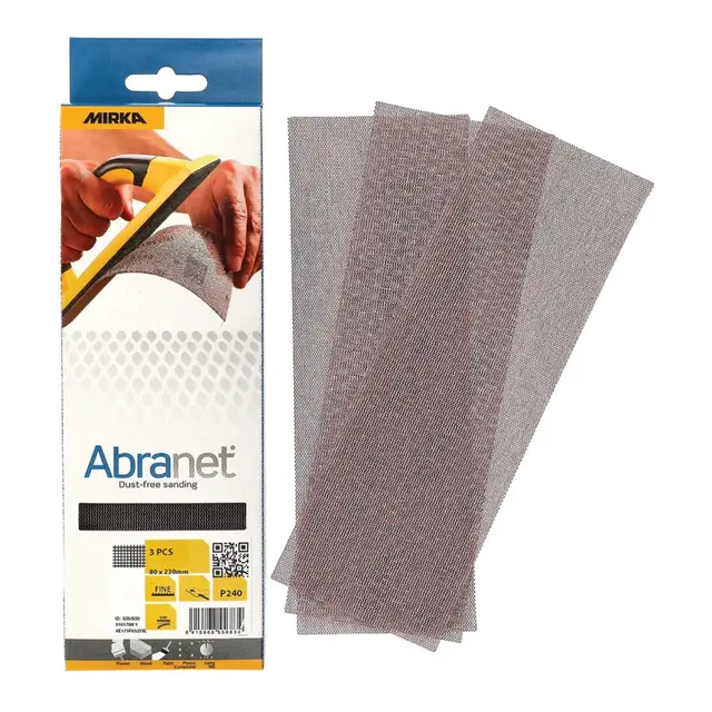 MIRKA Abranet Grip - Slipepapir K240 - 80x230mm - 3/pkn. 
