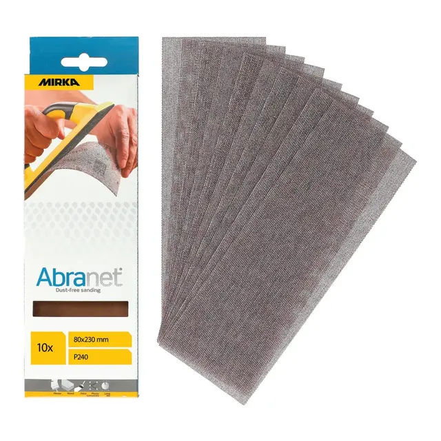 MIRKA Abranet Grip - Slipepapir K120 - 80x230mm - 10/pkn. 